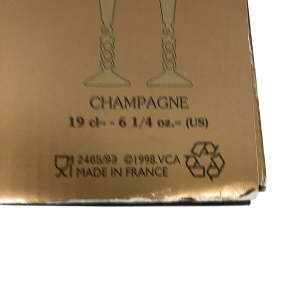 NIB Cristal D Arques Collectible Y2K Millennium Champagne flute glasses - Picture 10 of 16